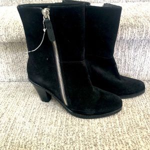 Black suede new boots 38 or 8 new
